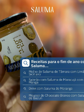Geleia de bacuri em uma montagem de fim de ano. Recorte provisório em baixa resolução.